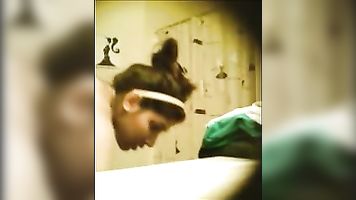Indian chick Shriya recorded secretly taking shower on hidden cam fixed by her cousin living in her house.