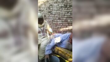 punjabi old baba is enjoying with her neighbor