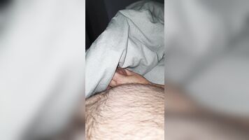 Step mature under blanket touching and hand-job step son cock